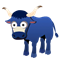 Niebieska krowa paczka